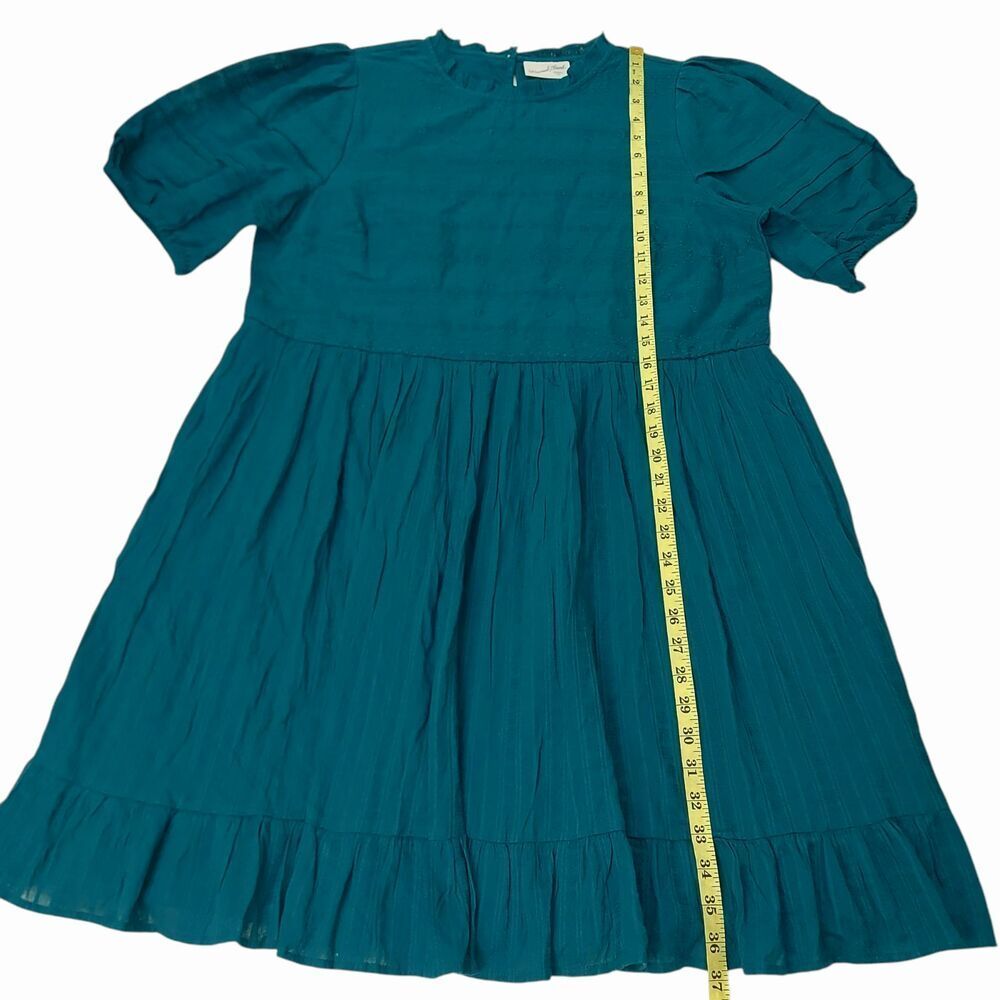 Universal Thread Mini Dress Womens Large Green Embroidered Short Sleeve Bohemian - Picture 11 of 13